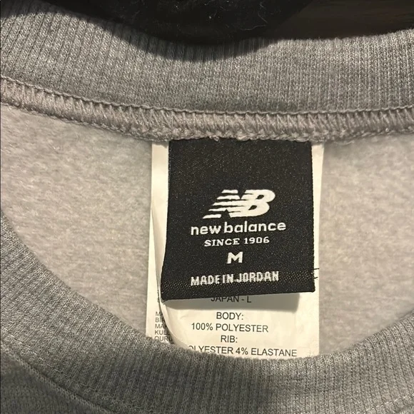 New Balance Gray Crew Neck Sweatshirt - Picture 2 of 3